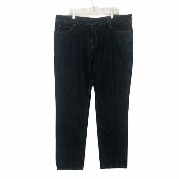 Lee Mens Relaxed Fit Jeans 42x34 Dark Wash Denim - Picture 1 of 6